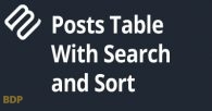 Posts Table With Search And Sort Plugin